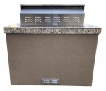 Kokomo Fiji 4' BBQ Island with 4 Burner Built-In BBQ Grill - Image 2