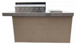 Kokomo Antigua 6' BBQ Island Built In BBQ Grill Side Burner and Bar on one Side - Image 2