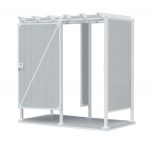 Avcon Enclosures D2 46" X 46" - Three Sided Double Enclosure 80" Walls - Image 5