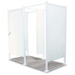 Avcon Enclosures D2 46" X 46" - Three Sided Double Enclosure 80" Walls - Image 12