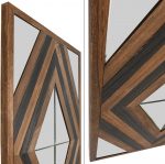 Contemporary Aspen Double Diamond Multi Tone 72 Inch Mirror - Image 3