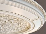 Alluring Carved Cream Round Ceiling Medallion 72 Inch Diameter - Image 2
