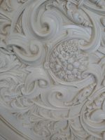 Alluring Carved Cream Round Ceiling Medallion 72 Inch Diameter - Image 3
