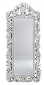 Finest Venetian Style Cheval Mirror 70.62" Tall W Stand - Image 2