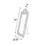 Finest Venetian Style Cheval Mirror 70.62" Tall W Stand - Image 4