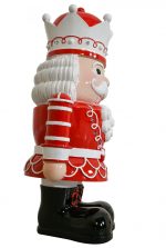 Red and White Nutcracker with LED lights - Image 2