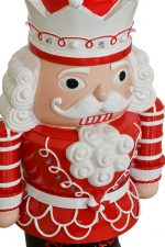 Red and White Nutcracker with LED lights - Image 3