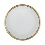 Homeroots - 10" Gold Round Iron Textured Framed Accent Mirror - Image 3