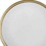 Homeroots - 10" Gold Round Iron Textured Framed Accent Mirror - Image 4