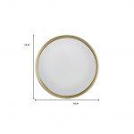 Homeroots - 10" Gold Round Iron Textured Framed Accent Mirror - Image 5